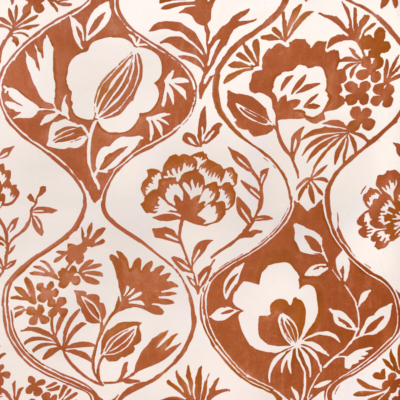 LEE JOFA - CALATHEA PAPER- CLAY - Wallcovering by the Roll CLAY