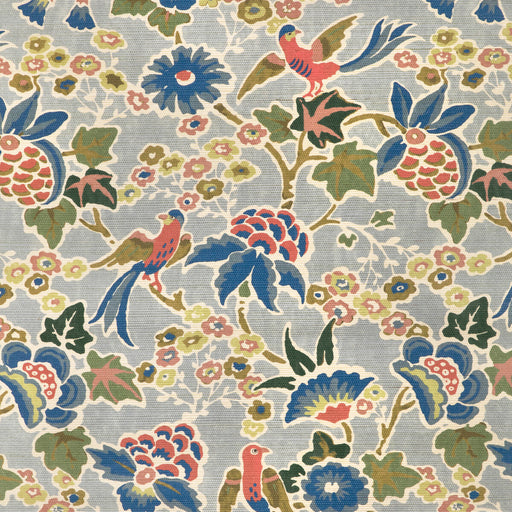 LEE JOFA - POSY PAPER- BLUE/MULTI - Wallcovering by the Roll BLUE/MULTI