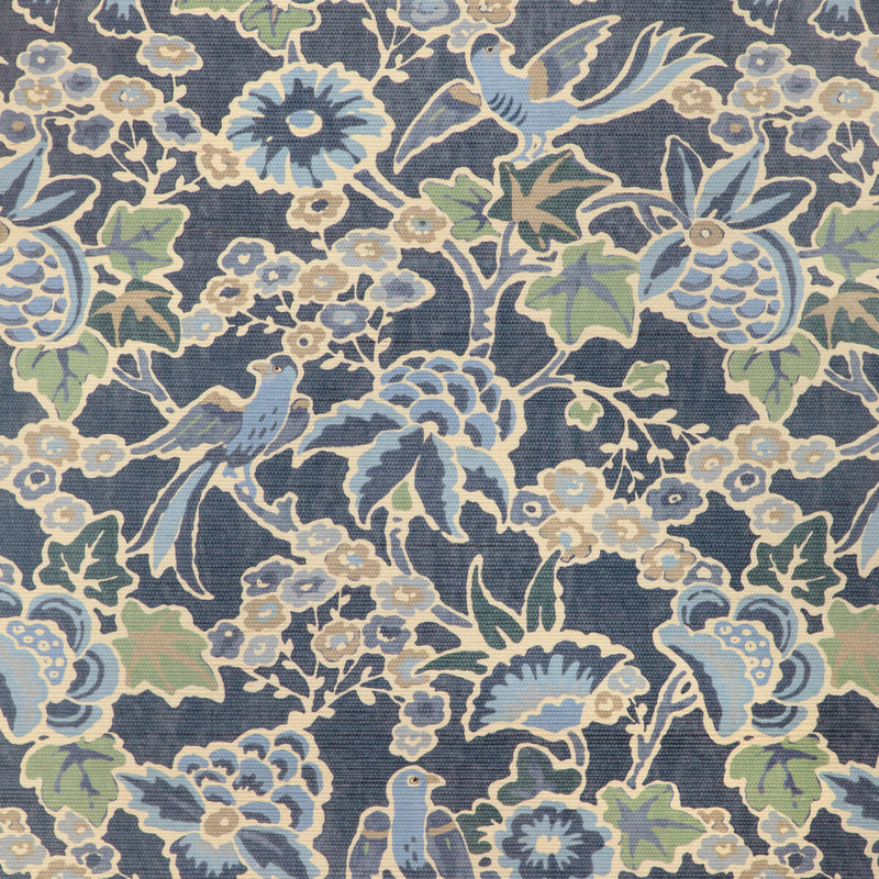 LEE JOFA - POSY PAPER- DENIM/SLATE - Wallcovering by the Roll DENIM/SLATE