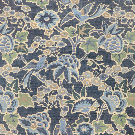 LEE JOFA - POSY PAPER- DENIM/SLATE - Wallcovering by the Roll DENIM/SLATE