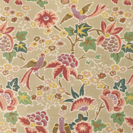 LEE JOFA - POSY PAPER- BERRY/LEAF - Wallcovering by the Roll BERRY/LEAF