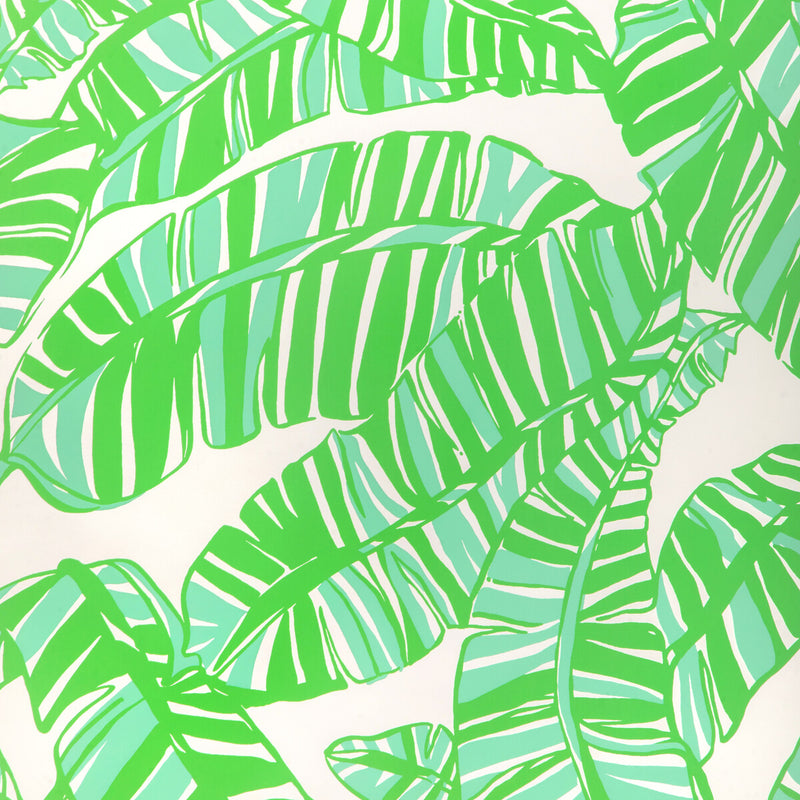 LEE JOFA - GO BANANAS WP- WHITE/GREEN - Wallcovering by the Roll WHITE/GREEN