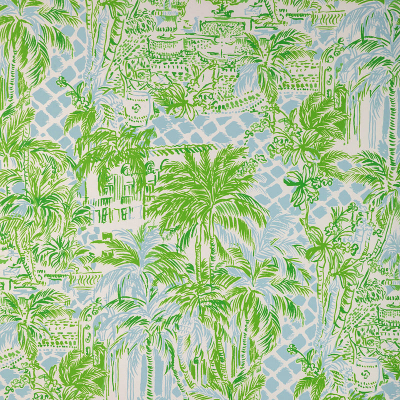 LEE JOFA - PALM BEACH WP- BLUE/GREEN - Wallcovering by the Roll BLUE/GREEN