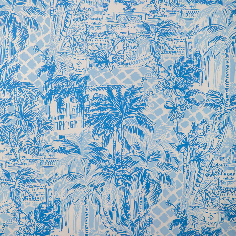 LEE JOFA - PALM BEACH WP- BLUE/LAPIS - Wallcovering by the Roll BLUE/LAPIS