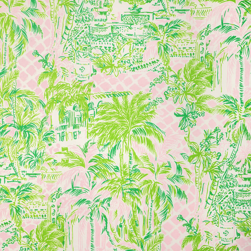 LEE JOFA - PALM BEACH WP- PINK/GREEN - Wallcovering by the Roll PINK/GREEN