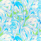LEE JOFA - PINK COLONY WP- GREEN/BLUE - Wallcovering by the Roll