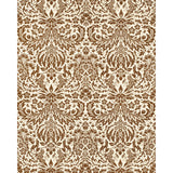 LEE JOFA - DAMASK WP- BROWN - Wallcovering by the Roll