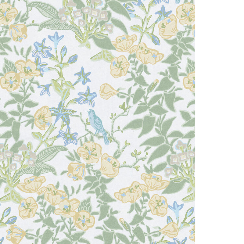 LEE JOFA - PLUMERIA PAPER - STRAW - Wallpaper By The ROLL