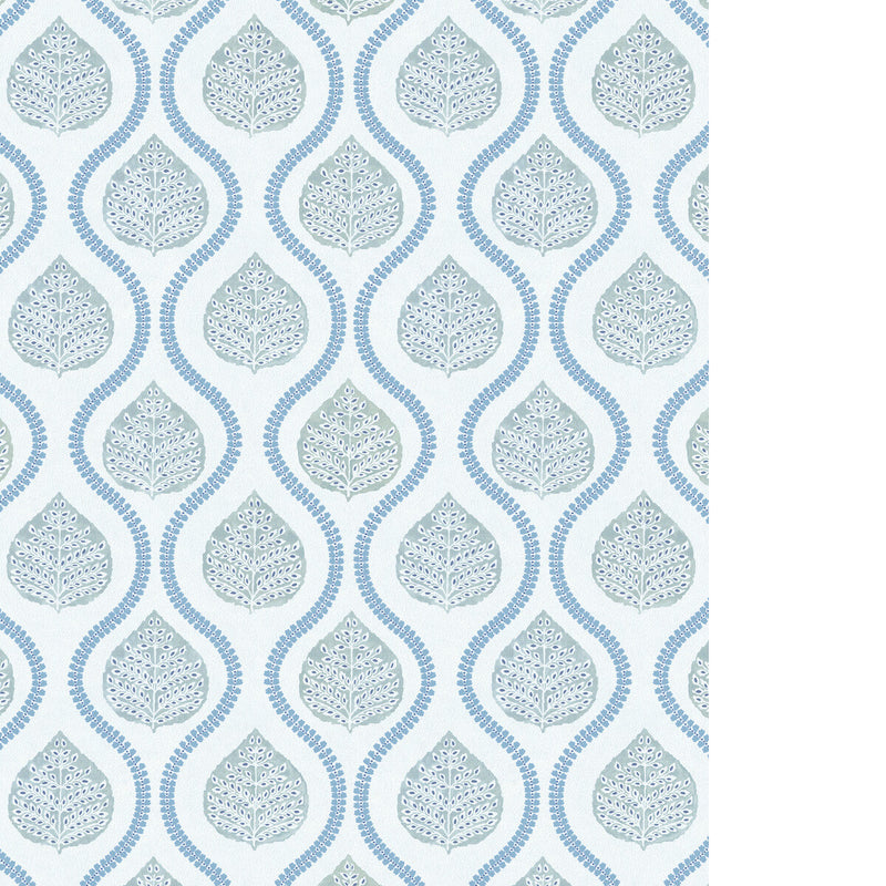 LEE JOFA - ELSIE PAPER - TEAL - Wallpaper By The ROLL