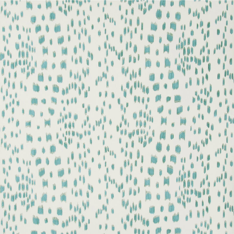 BRUNSCHWIG & FILS - LES TOUCHES- AQUA - Wallcovering by the Roll AQUA