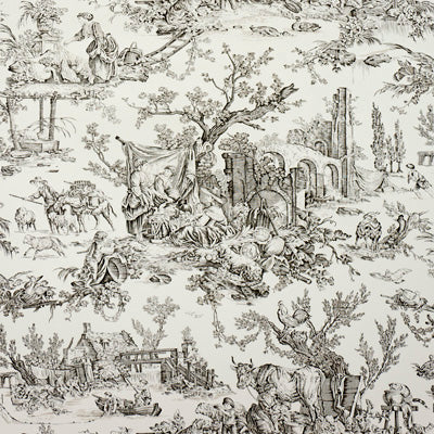 BRUNSCHWIG & FILS - LE HAMEAU- CHARCOAL - Wallcovering by the Roll - P8013130_21