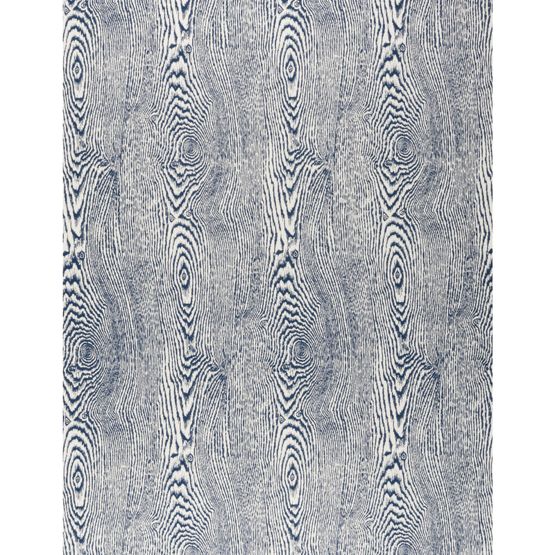 BRUNSCHWIG & FILS - WOOD- INDIGO - Wallcovering by the Roll INDIGO
