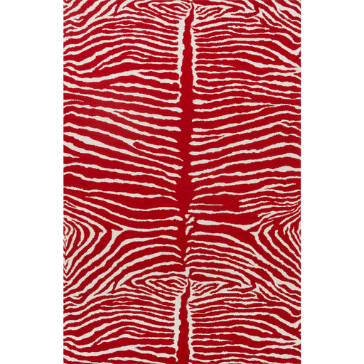 BRUNSCHWIG & FILS - LE ZEBRE- RED - Wallcovering by the Roll RED