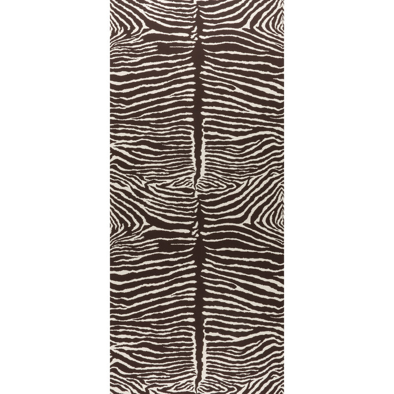 BRUNSCHWIG & FILS - LE ZEBRE- BROWN - Wallcovering by the Roll BROWN