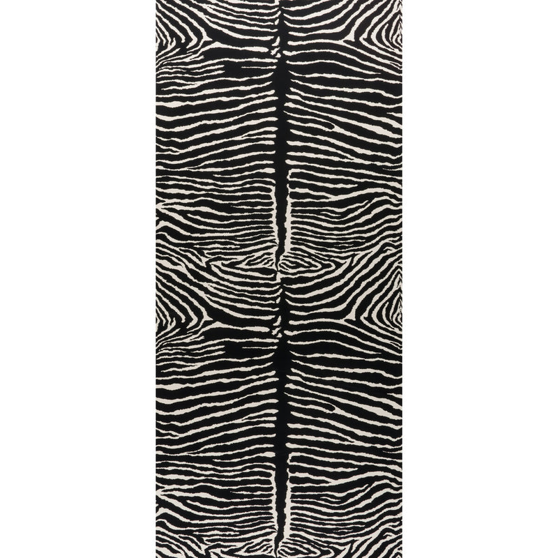 BRUNSCHWIG & FILS - LE ZEBRE- BLACK - Wallcovering by the Roll BLACK