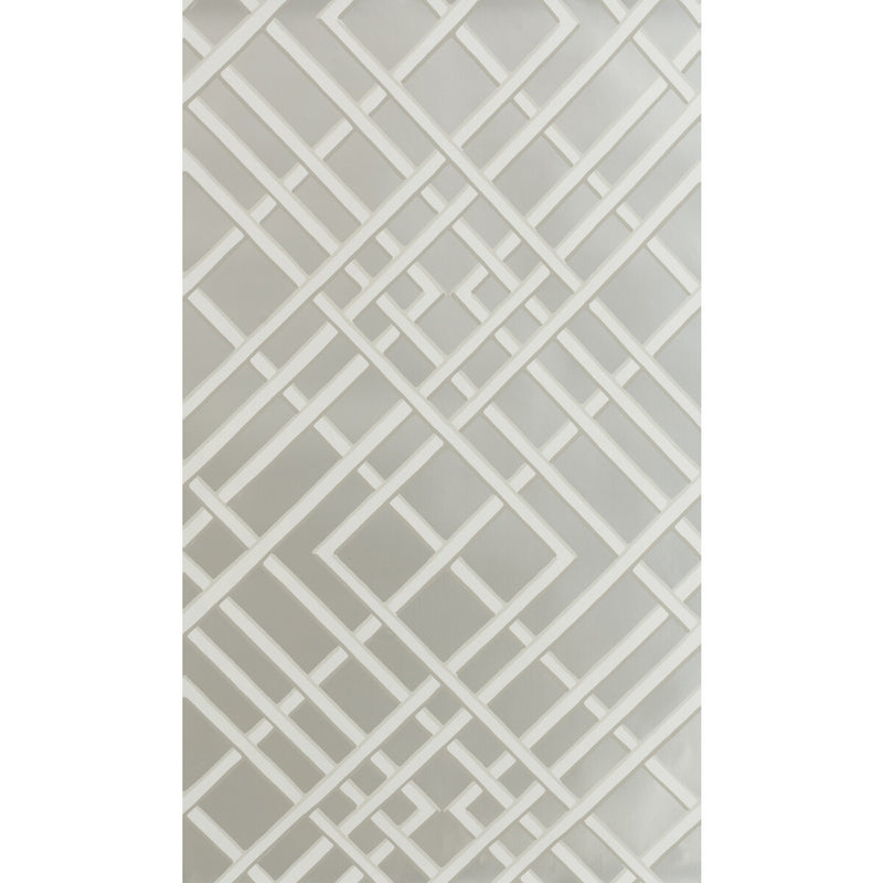 BRUNSCHWIG & FILS - TREILLAGE SIDEWALL- SILVER - Wallcovering by the Roll SILVER