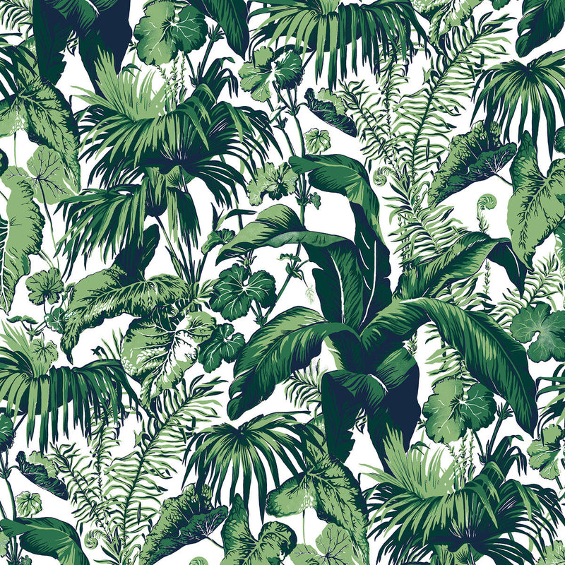 BRUNSCHWIG & FILS - FEUILLAGE- BLANC - Wallcovering by the Yard BLANC