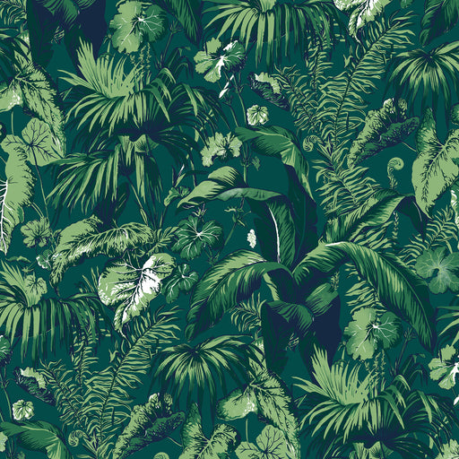 BRUNSCHWIG & FILS - FEUILLAGE- GREEN - Wallcovering by the Yard GREEN