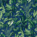 BRUNSCHWIG & FILS - FEUILLAGE- BLUE - Wallcovering by the Yard
