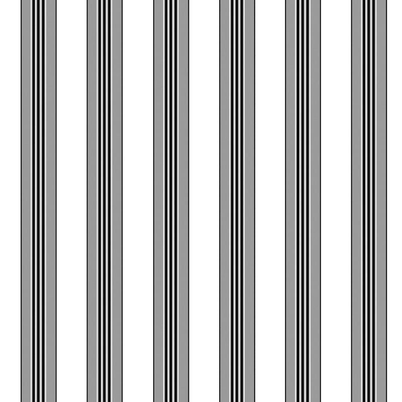 BRUNSCHWIG & FILS - RAYURE LIONE- GREY - Wallcovering by the Yard GREY