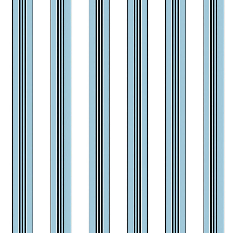 BRUNSCHWIG & FILS - RAYURE LIONE- CIEL - Wallcovering by the Yard CIEL