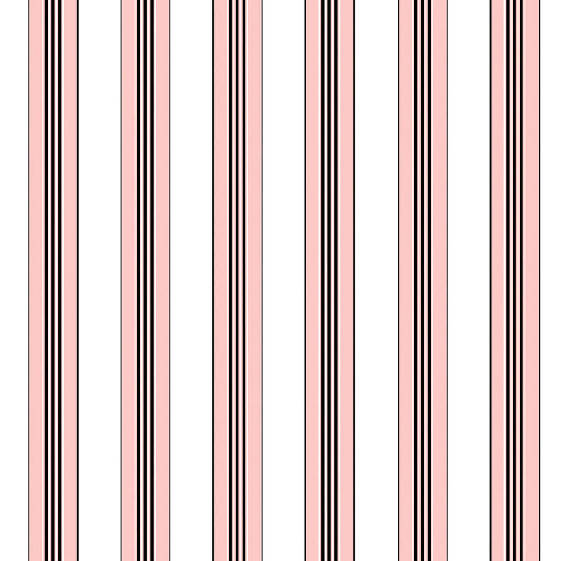 BRUNSCHWIG & FILS - RAYURE LIONE- ROSE - Wallcovering by the Yard ROSE