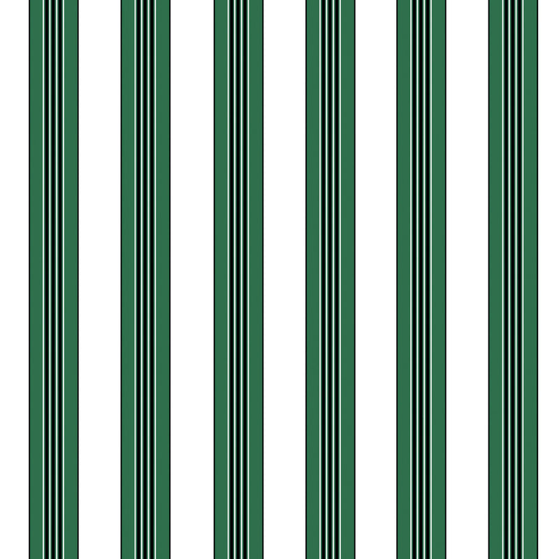 BRUNSCHWIG & FILS - RAYURE LIONE- EMERALD - Wallcovering by the Yard EMERALD