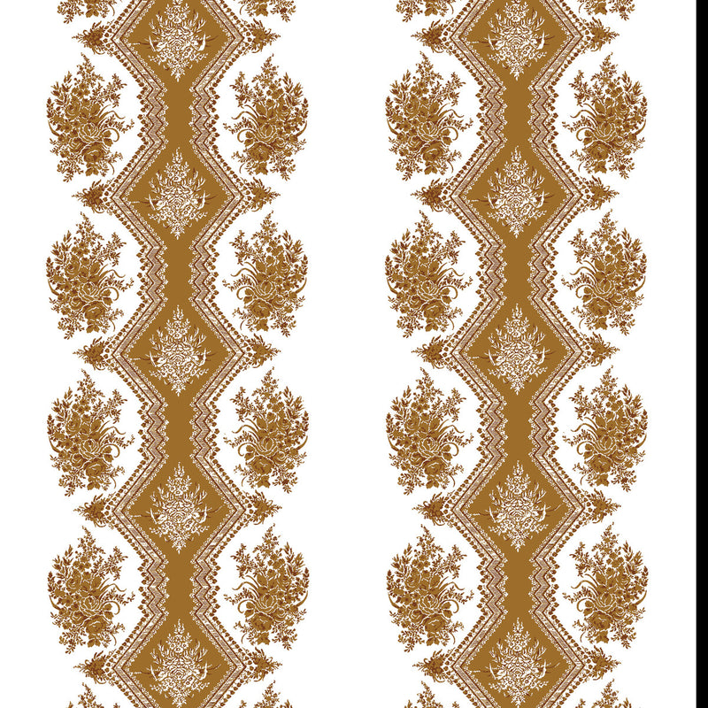 BRUNSCHWIG & FILS - COPPELIA- TOBACCO - Wallcovering by the Yard TOBACCO