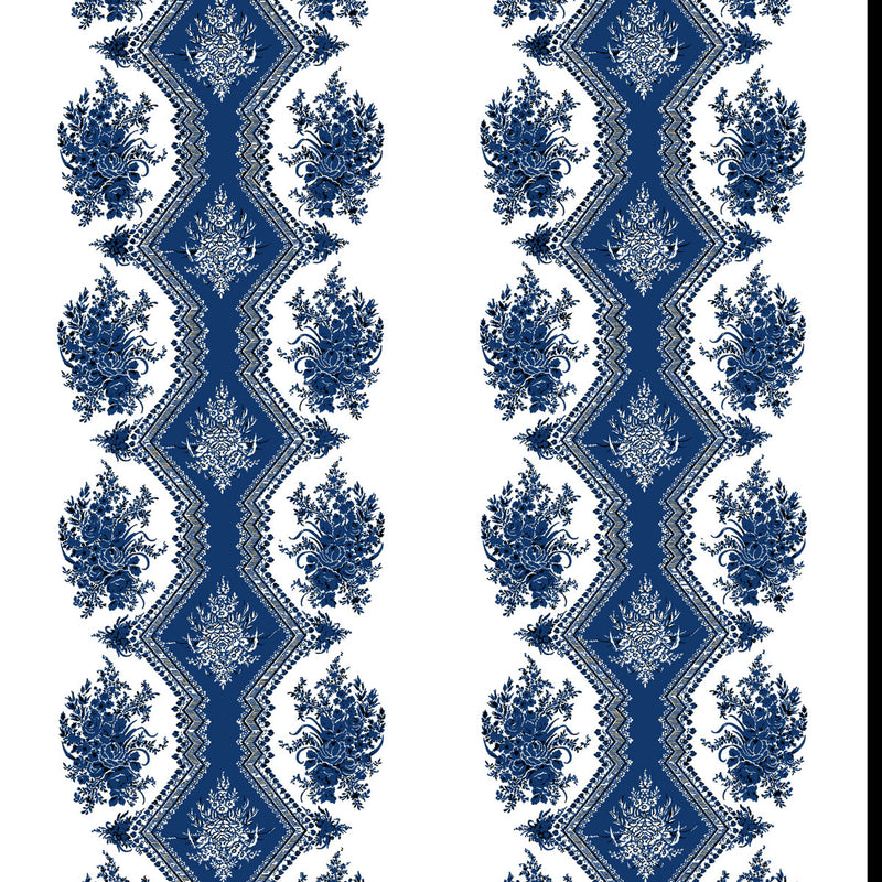 BRUNSCHWIG & FILS - COPPELIA- BLUE - Wallcovering by the Yard BLUE