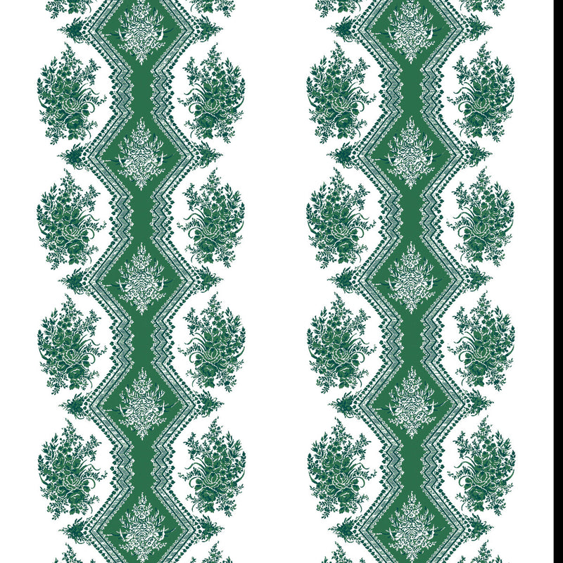 BRUNSCHWIG & FILS - COPPELIA- EMERALD - Wallcovering by the Yard EMERALD