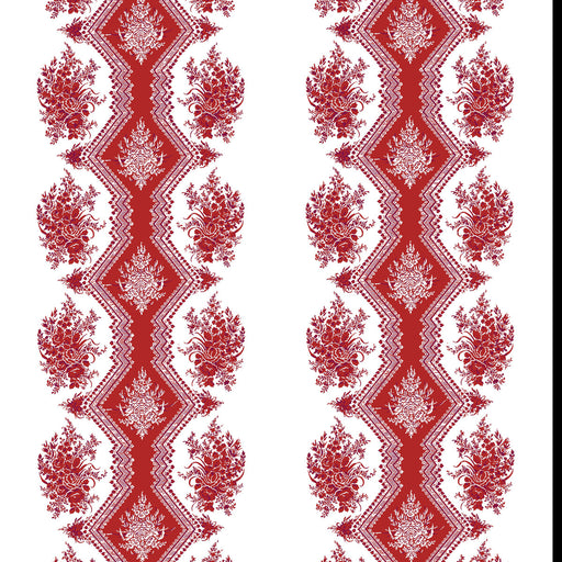 BRUNSCHWIG & FILS - COPPELIA- RED - Wallcovering by the Yard RED