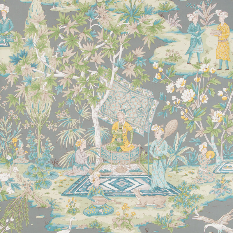 BRUNSCHWIG & FILS - LODI GARDEN- GREY - Wallcovering by the Roll GREY