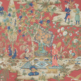 BRUNSCHWIG & FILS - LODI GARDEN- RED - Wallcovering by the Roll