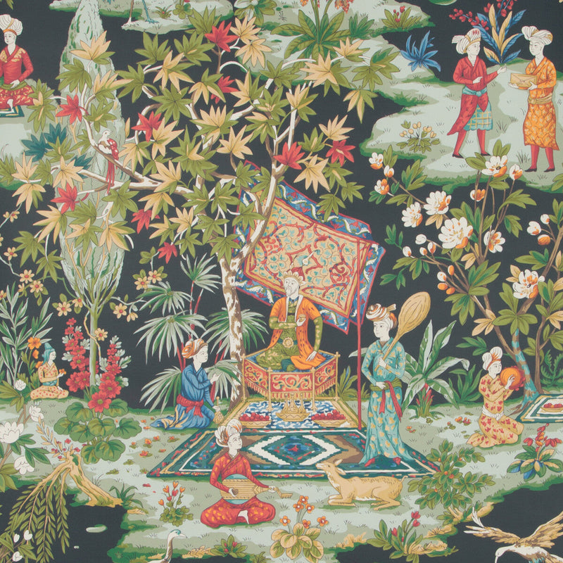 BRUNSCHWIG & FILS - LODI GARDEN- ONYX - Wallcovering by the Roll ONYX