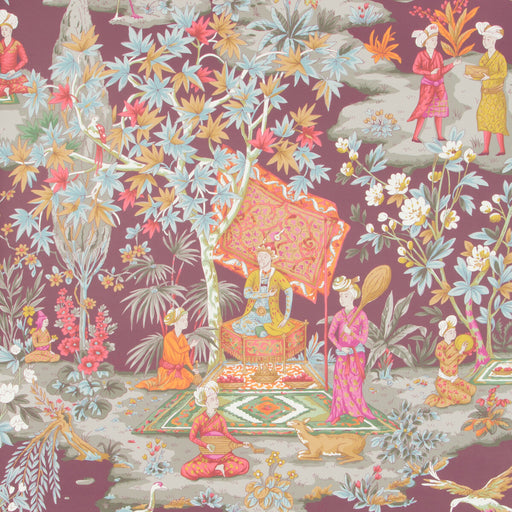 BRUNSCHWIG & FILS - LODI GARDEN- PLUM - Wallcovering by the Roll PLUM