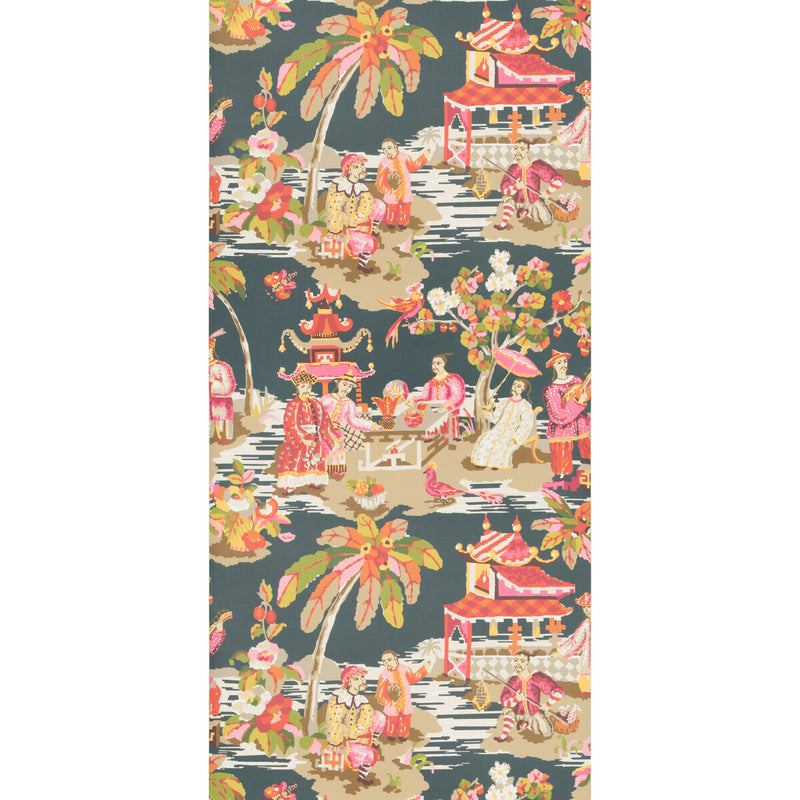 BRUNSCHWIG & FILS - XIAN- GREY/PINK - Wallcovering by the Roll GREY/PINK