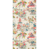BRUNSCHWIG & FILS - XIAN- PRUSSIAN/RED - Wallcovering by the Roll
