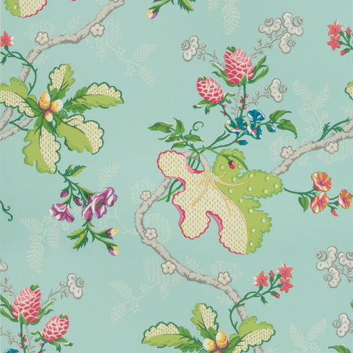 BRUNSCHWIG & FILS - FABRIANO- AQUA - Wallcovering by the Roll AQUA