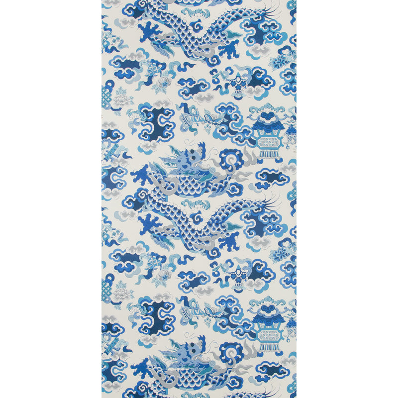 BRUNSCHWIG & FILS - MING DRAGON- IVORY - Wallcovering by the Roll IVORY