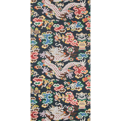 BRUNSCHWIG & FILS - MING DRAGON- INDIGO - Wallcovering by the Roll INDIGO