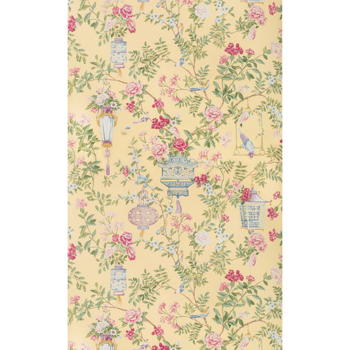 BRUNSCHWIG & FILS - JARDIN FLEURI- SUN - Wallcovering by the Roll SUN