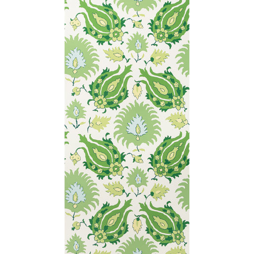 BRUNSCHWIG & FILS - KASHMIRI- LEAF/ALOE - Wallcovering by the Roll LEAF/ALOE