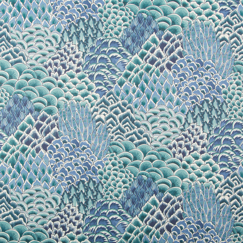 BRUNSCHWIG & FILS - KATIBI- TURQUOISE - Wallcovering by the Roll TURQUOISE