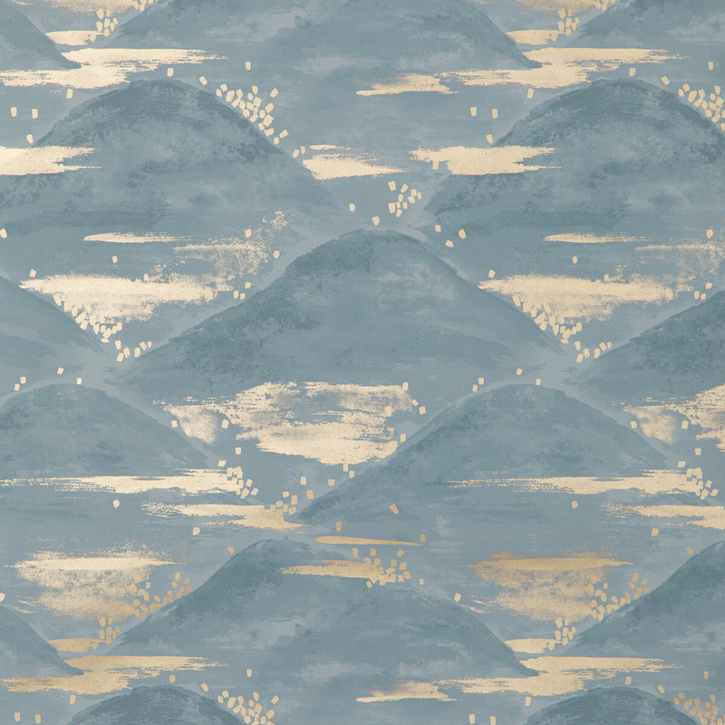 BRUNSCHWIG & FILS - LA BRUME- BLUE - Wallcovering by the Roll BLUE