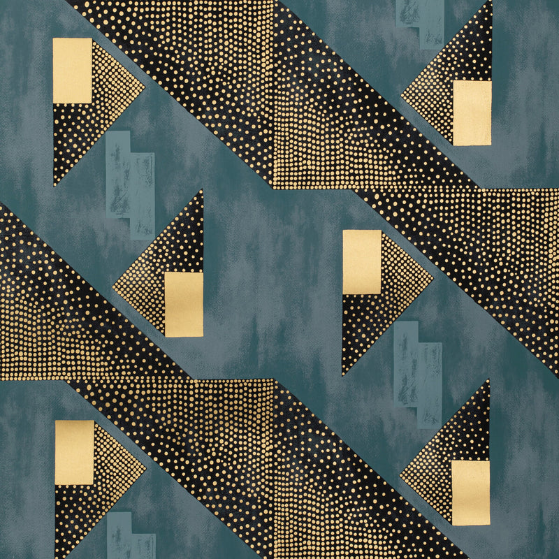 BRUNSCHWIG & FILS - LE TONNERRE- NAVY - Wallcovering by the Roll NAVY