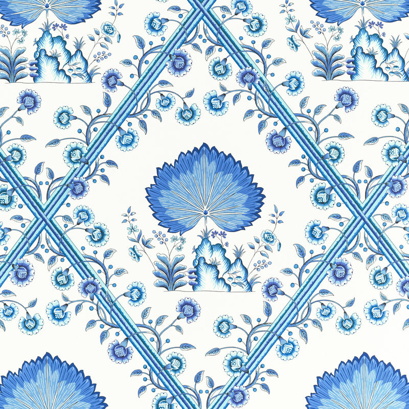 BRUNSCHWIG & FILS - LOIRE- BLUE - Wallcovering by the Roll BLUE