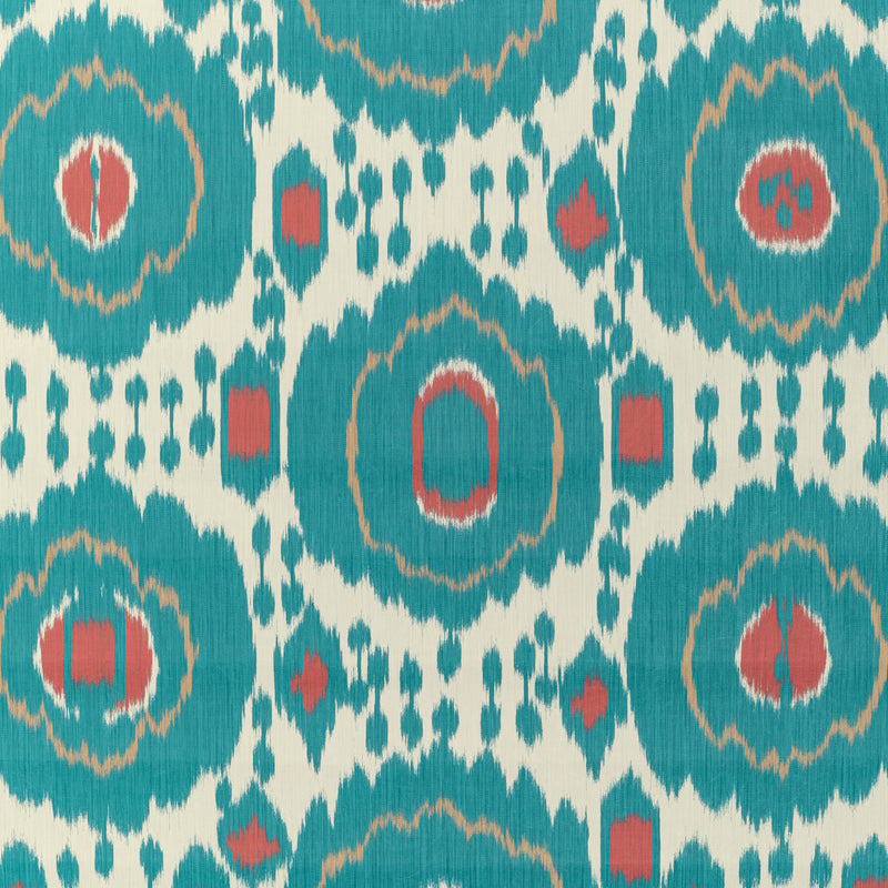 BRUNSCHWIG & FILS - MAYENNE- AQUA - Wallcovering by the Roll AQUA