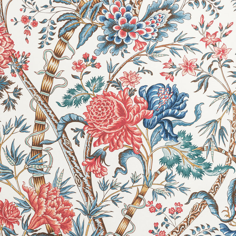 BRUNSCHWIG & FILS - LUBERON- RED/BLUE - Wallcovering by the Roll RED/BLUE