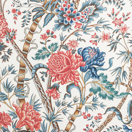 BRUNSCHWIG & FILS - LUBERON- RED/BLUE - Wallcovering by the Roll RED/BLUE