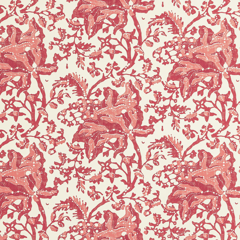 BRUNSCHWIG & FILS - WEYMOUTH- RED - Wallcovering by the Roll RED